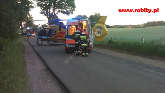 Wypadek drogowy na trasie Rokity - Jasień