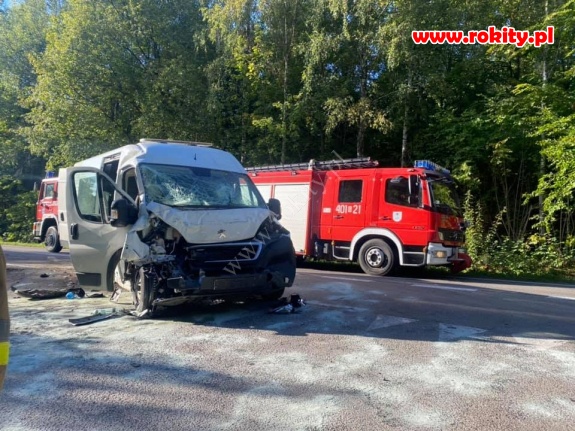 Wypadek autobusu na trasie Rokity - Rokiciny
