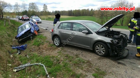 Wypadek drogowy na trasie Rokity-Dolina Jadwigi